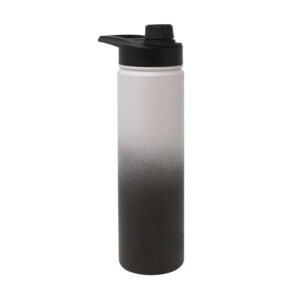 24Oz SS Bottle W/Screw Cap Lid, Gray Ombre